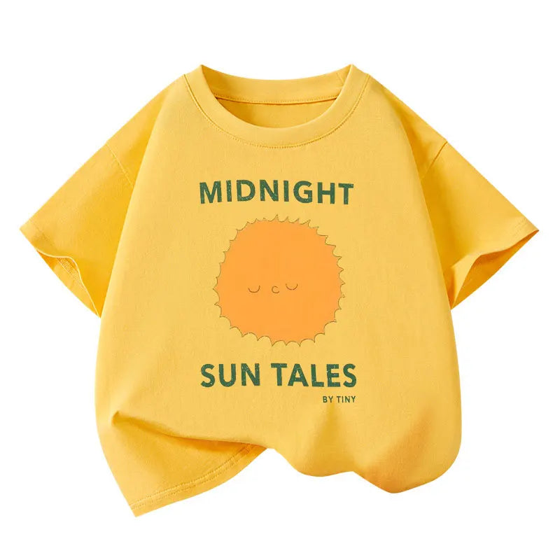 Kids Tees Fashion Cartoon Print T-shirts for Boys/Girls Summer 2025
