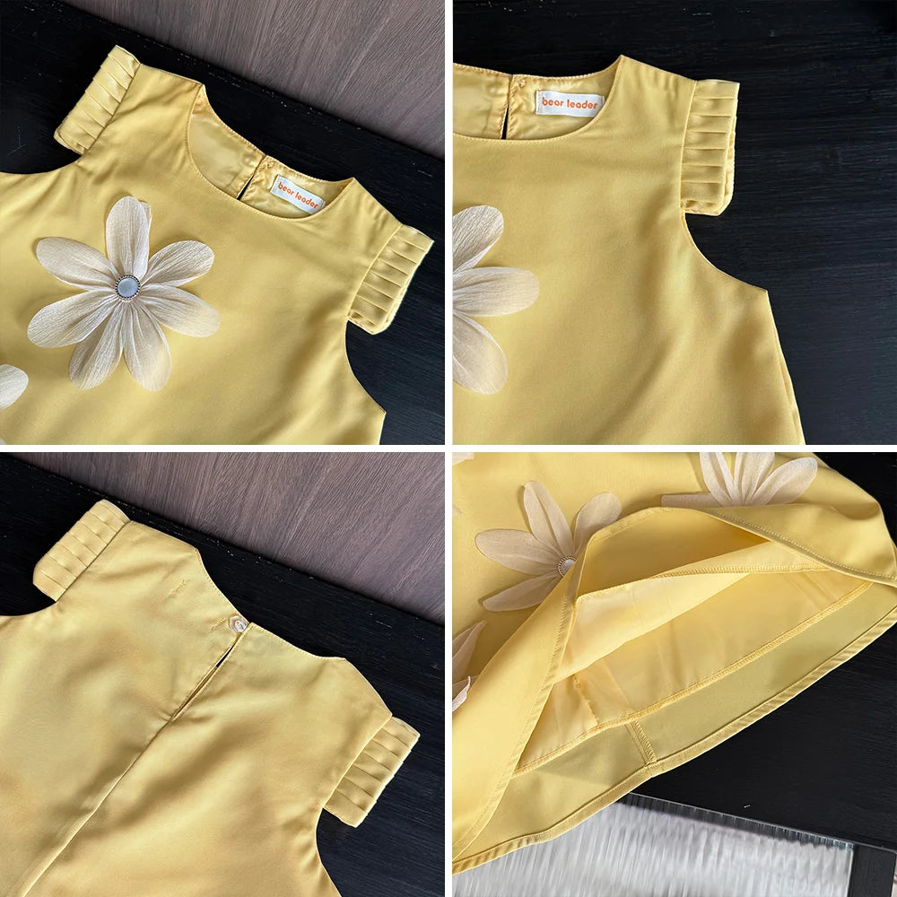 3D Girls Princess Flower Dress