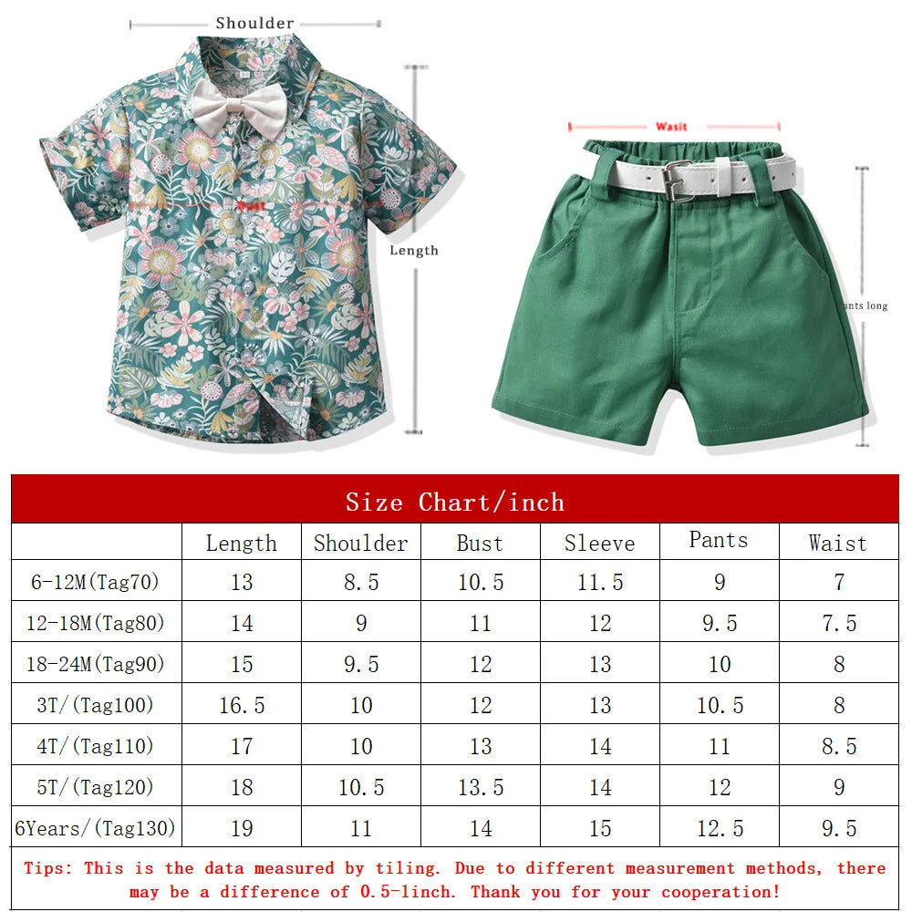 Boy Shirt and Shorts Summer Wedding/Ceremony Set