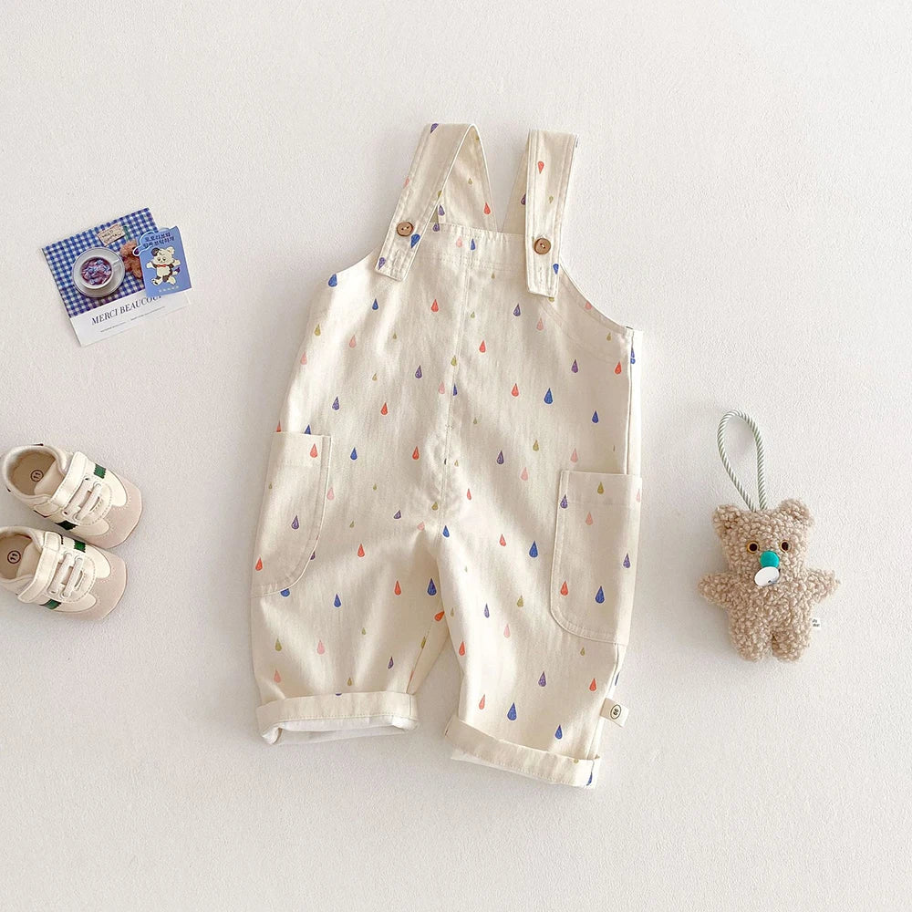 Unisex New Spring Polk Dot/Striped Overalls