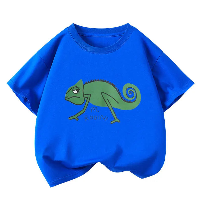 Kids Tees Fashion Cartoon Print T-shirts for Boys/Girls Summer 2025
