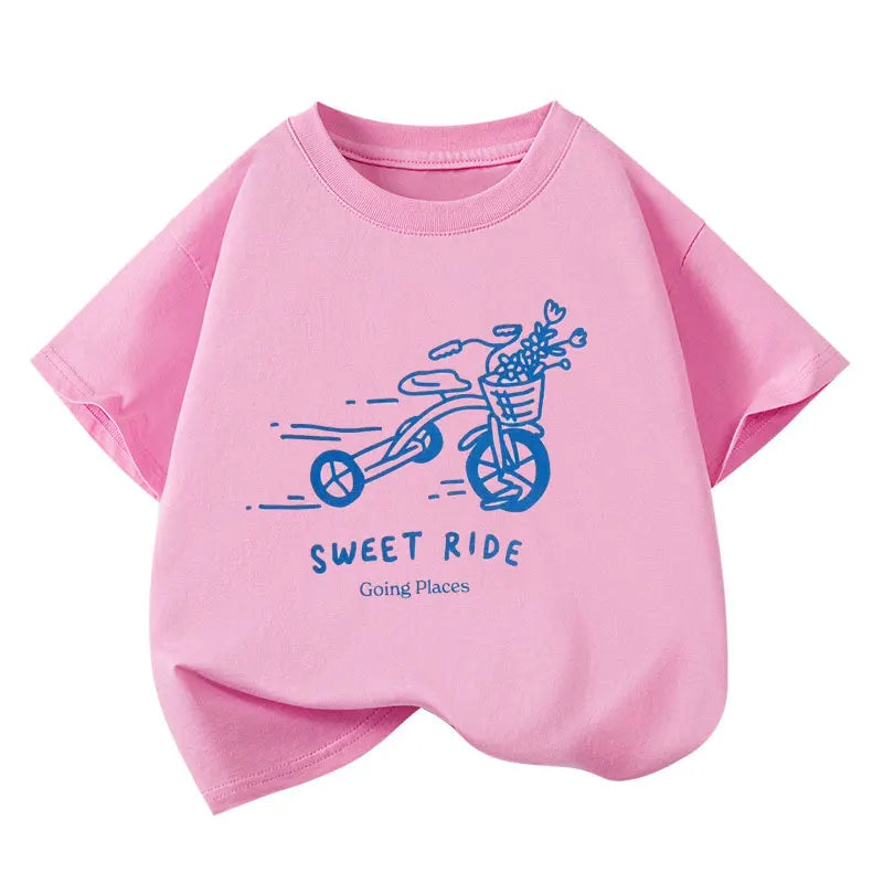 Kids Tees Fashion Cartoon Print T-shirts for Boys/Girls Summer 2025