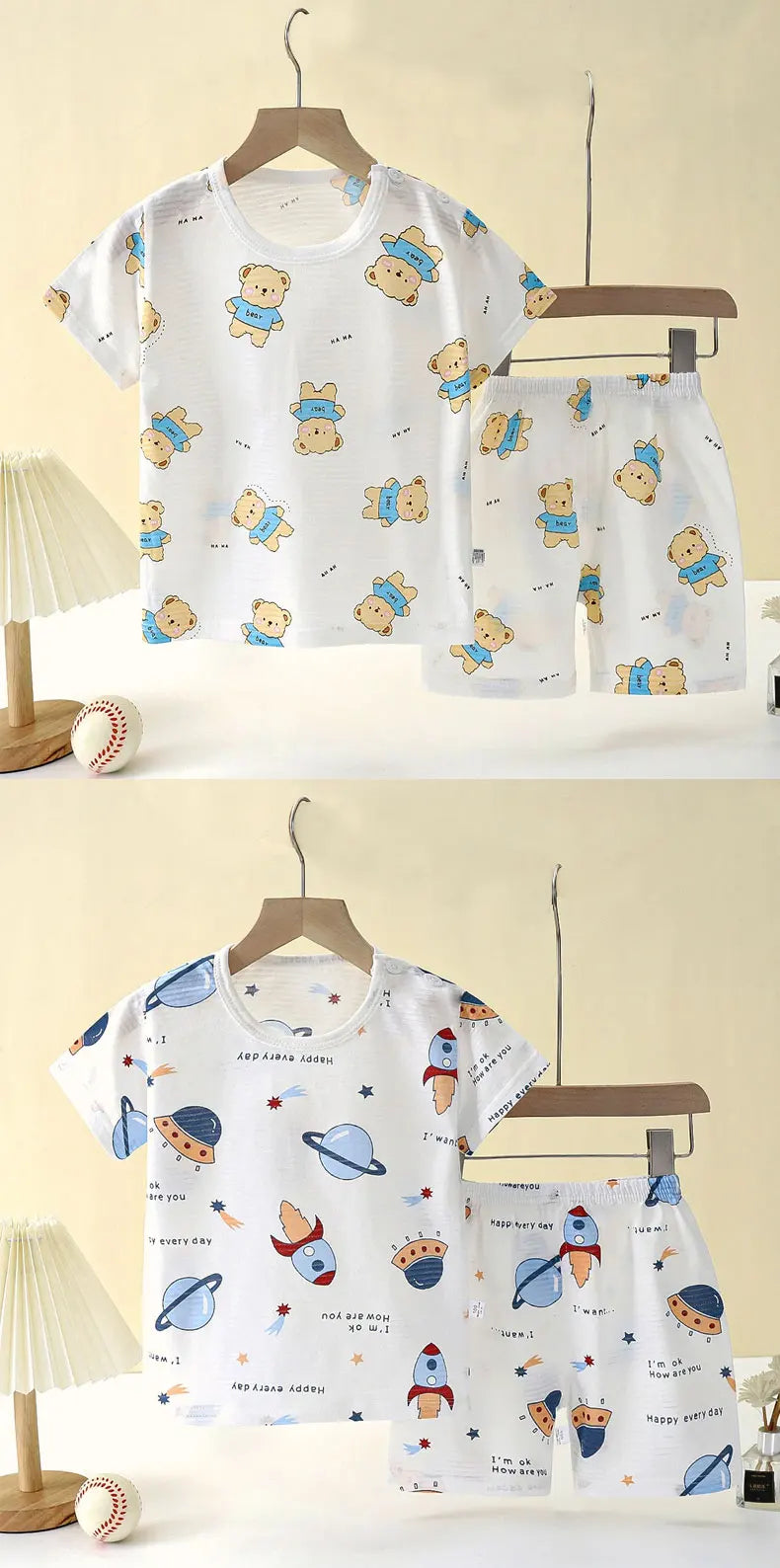 Unisex 2pc Sleepwear Set Soft/Breathable