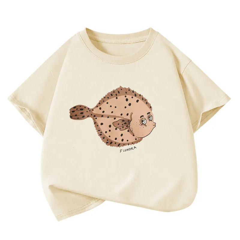Kids Tees Fashion Cartoon Print T-shirts for Boys/Girls Summer 2025