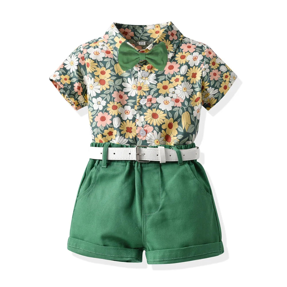 Boy Shirt and Shorts Summer Wedding/Ceremony Set