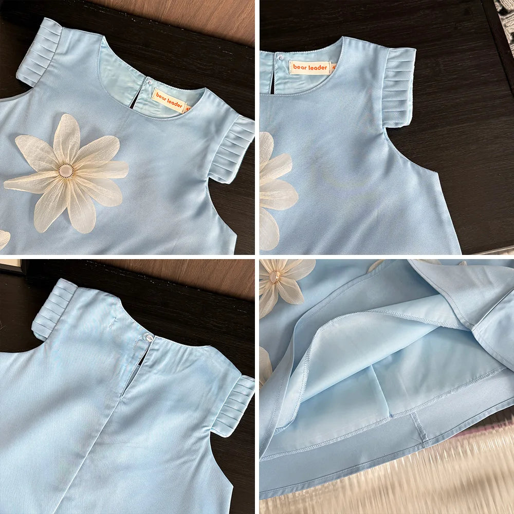 3D Girls Princess Flower Dress
