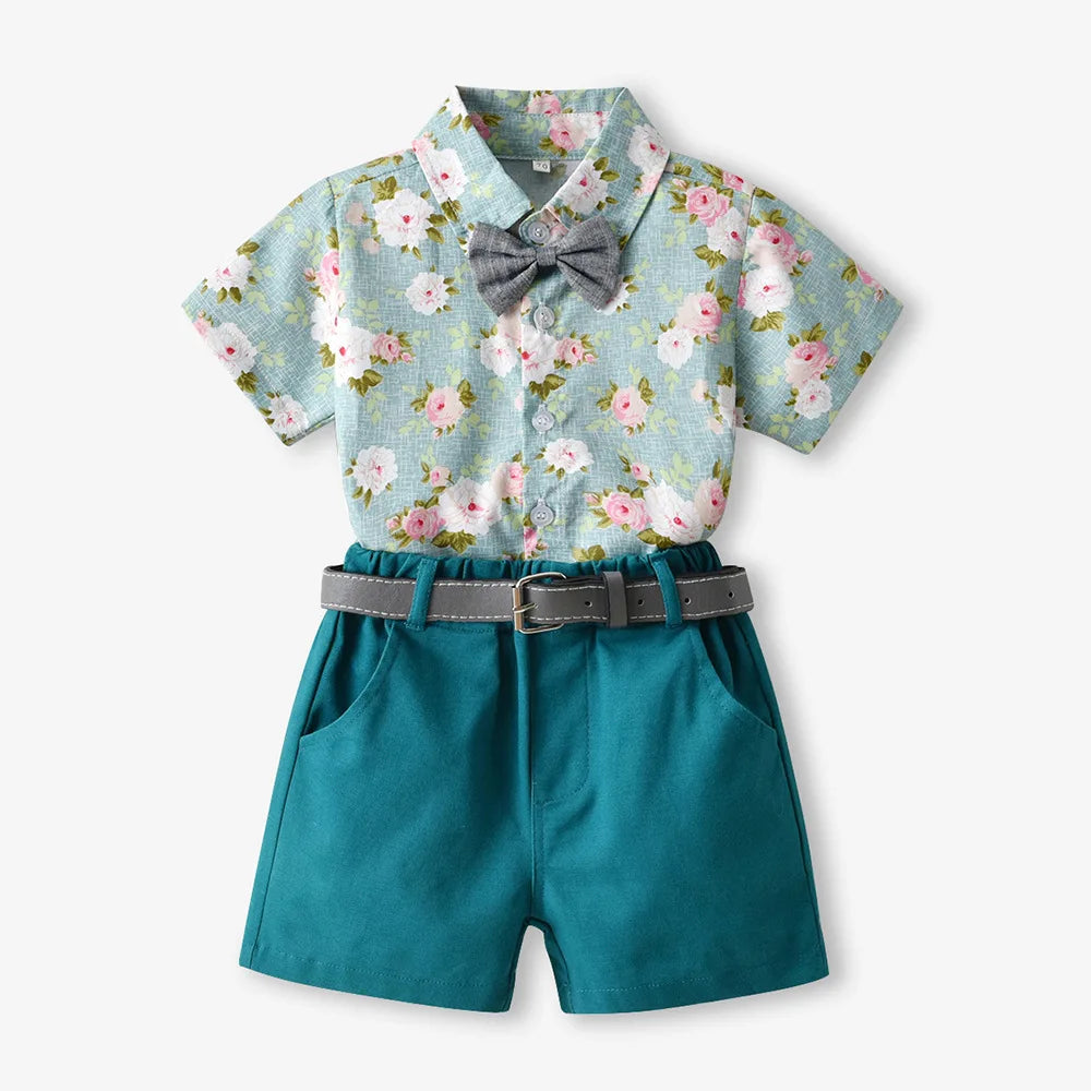 Boy Shirt and Shorts Summer Wedding/Ceremony Set