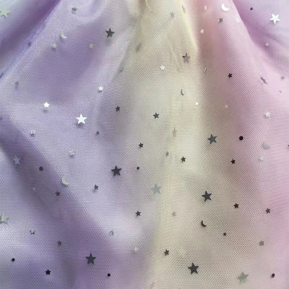 Princess Baby Girls Cartoon Dress W/Sequin Mesh Star