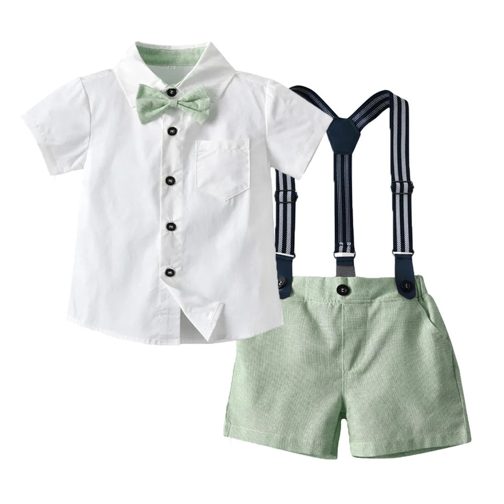 Boy Shirt and Shorts Summer Wedding/Ceremony Set