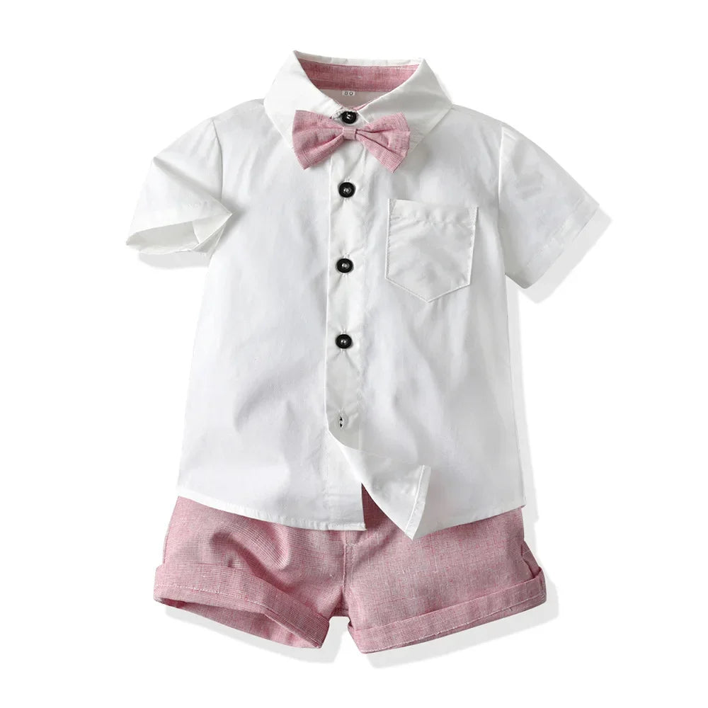 Boy Shirt and Shorts Summer Wedding/Ceremony Set
