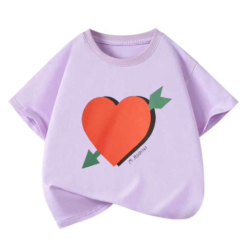 Kids Tees Fashion Cartoon Print T-shirts for Boys/Girls Summer 2025