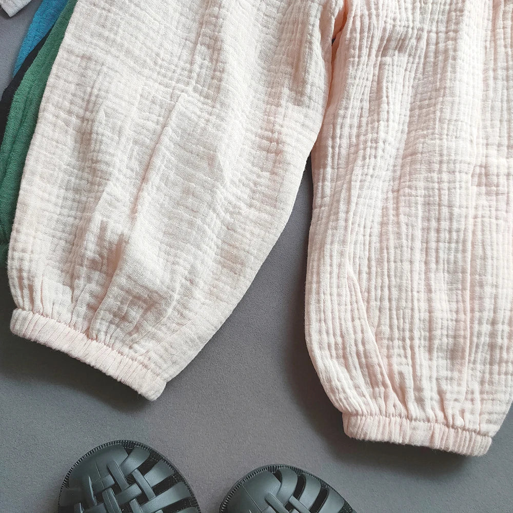 Unisex Summer Breathable Cotton Linen Loose Harem Pants