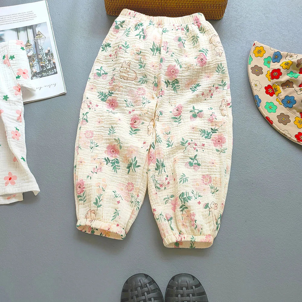 Unisex Summer Breathable Cotton Linen Loose Harem Pants