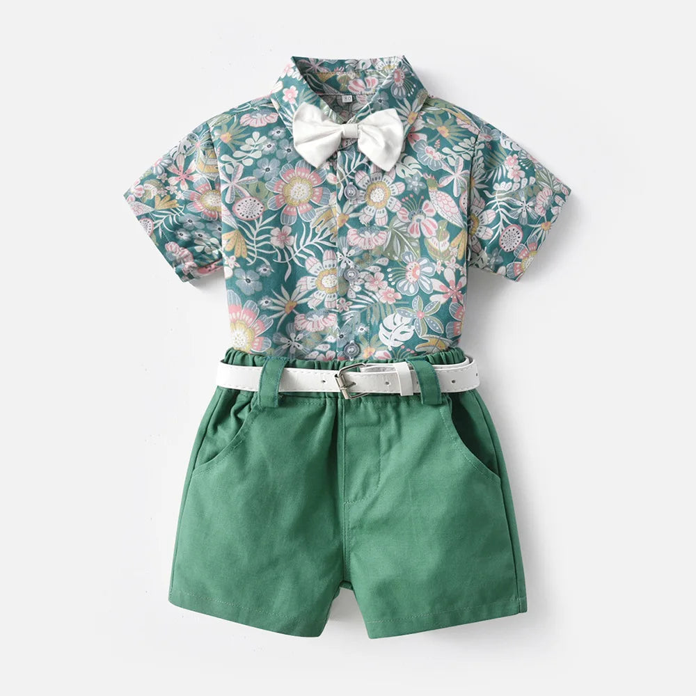 Boy Shirt and Shorts Summer Wedding/Ceremony Set
