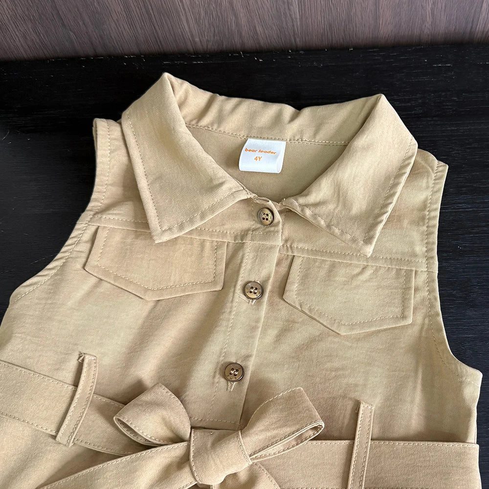 Girls Windbreak Summer Sleeveless Dress