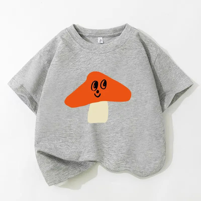Kids Tees Fashion Cartoon Print T-shirts for Boys/Girls Summer 2025
