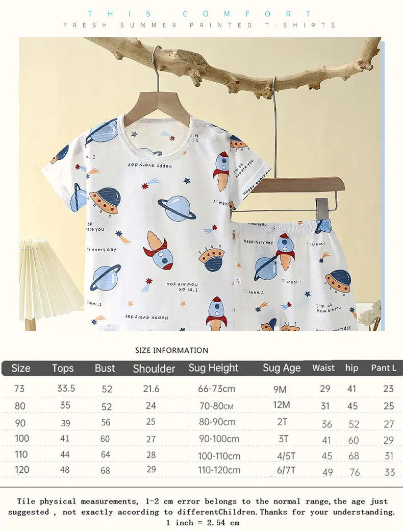 Unisex 2pc Sleepwear Set Soft/Breathable