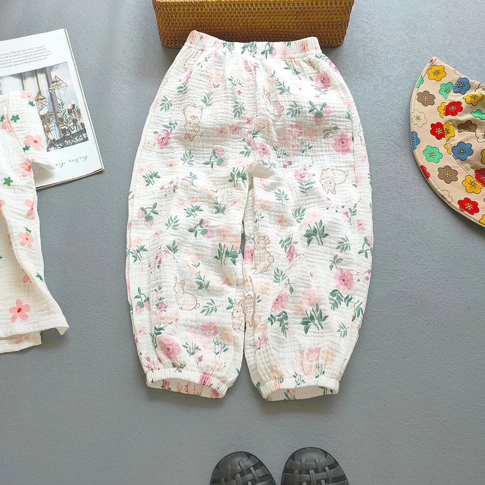 Unisex Summer Breathable Cotton Linen Loose Harem Pants