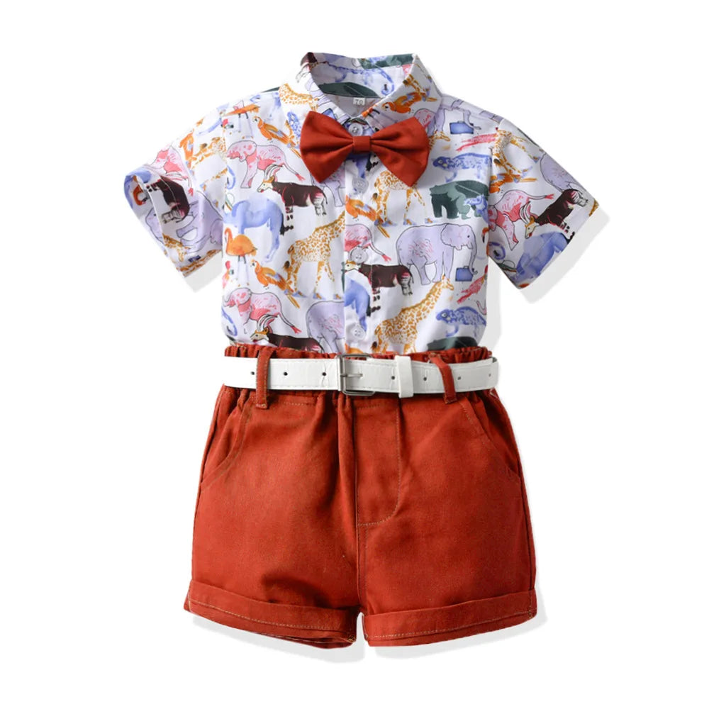 Boy Shirt and Shorts Summer Wedding/Ceremony Set