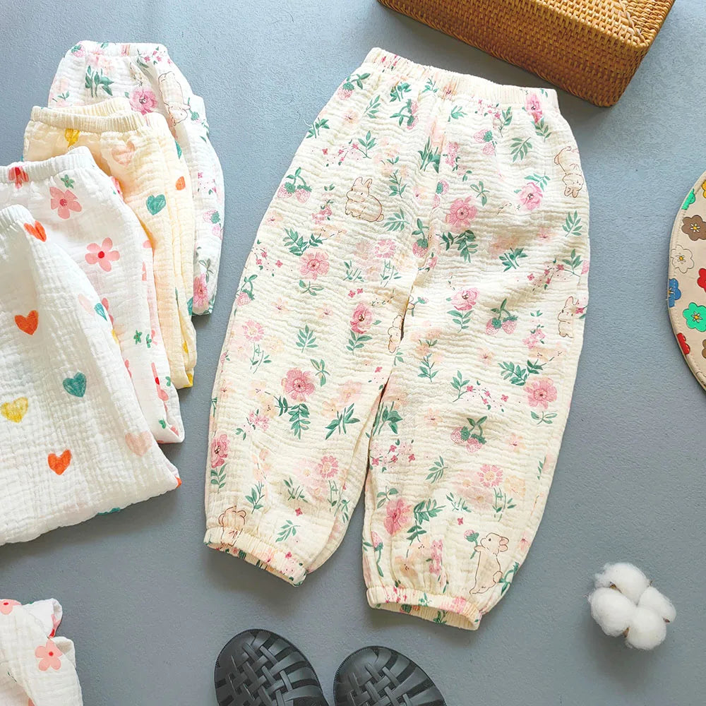Unisex Summer Breathable Cotton Linen Loose Harem Pants