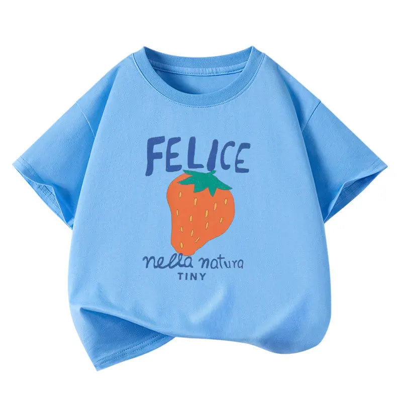 Kids Tees Fashion Cartoon Print T-shirts for Boys/Girls Summer 2025