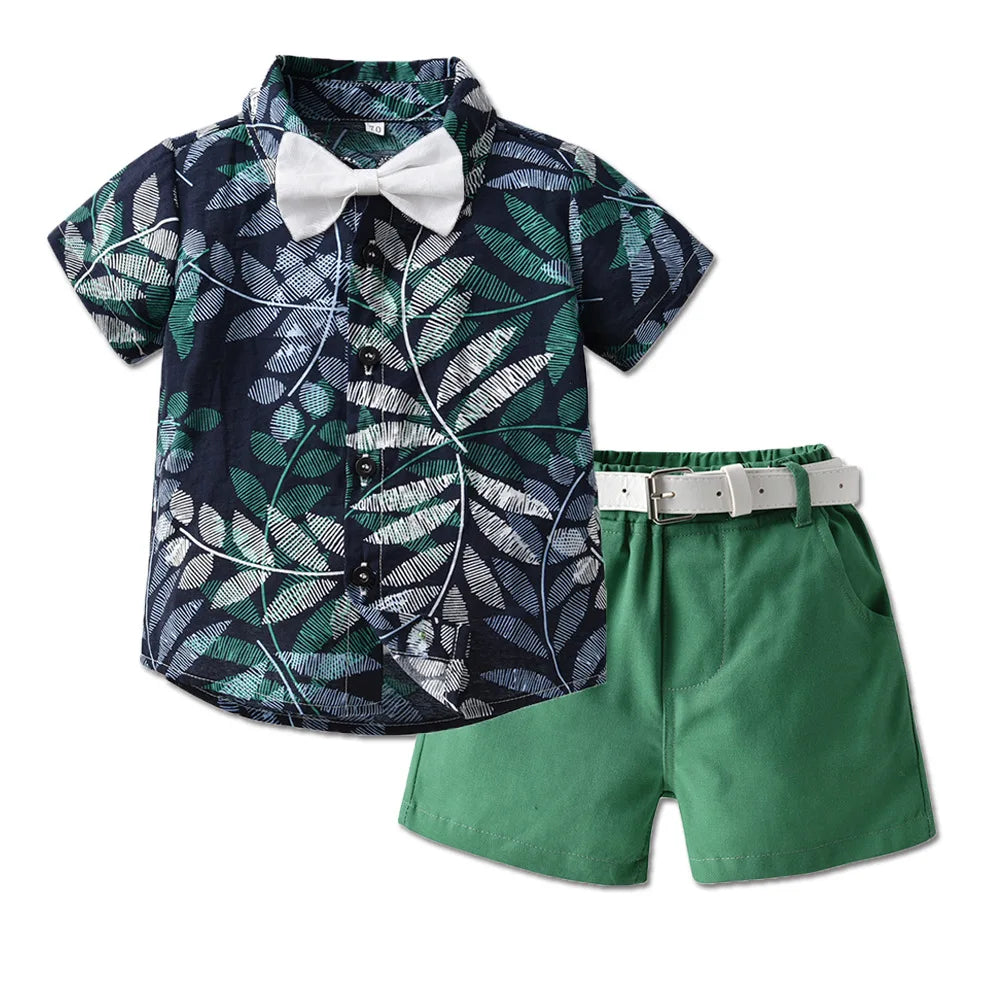 Boy Shirt and Shorts Summer Wedding/Ceremony Set