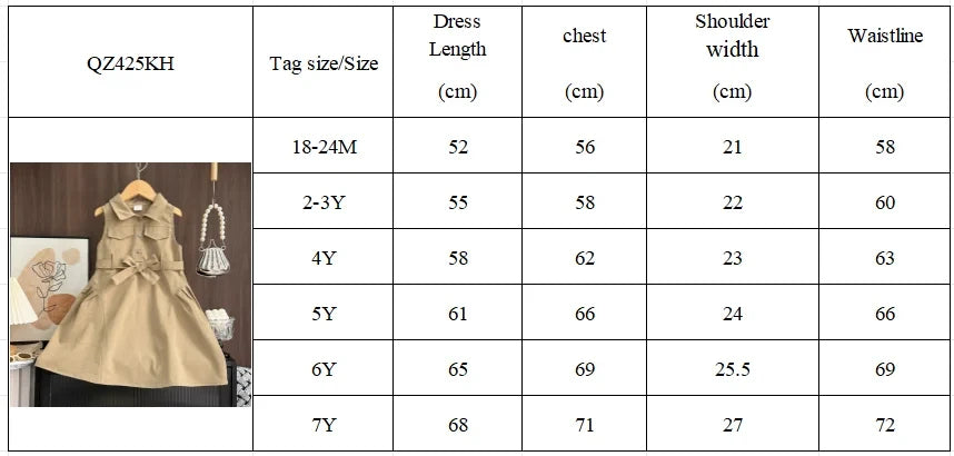 Girls Windbreak Summer Sleeveless Dress