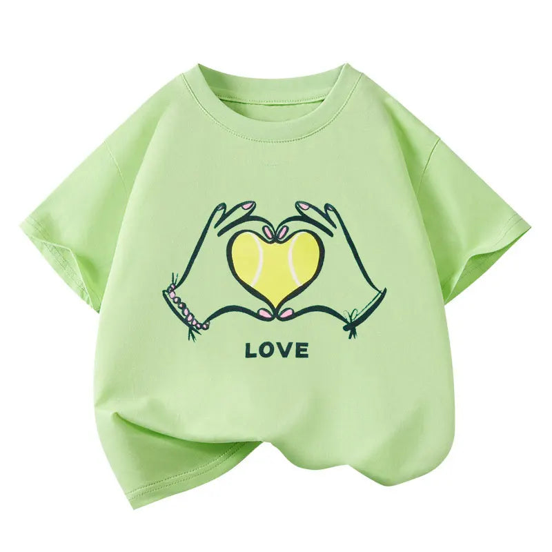 Kids Tees Fashion Cartoon Print T-shirts for Boys/Girls Summer 2025