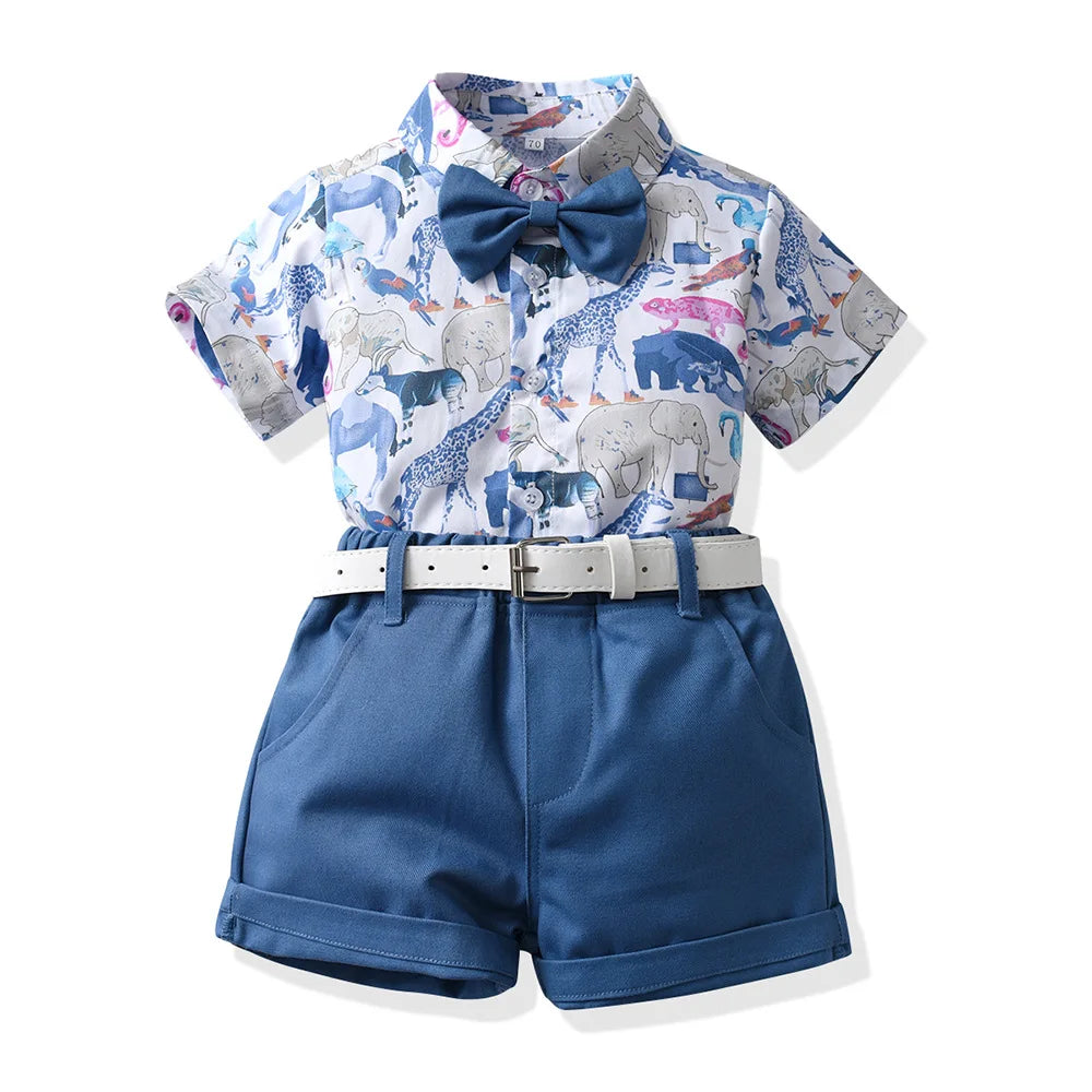 Boy Shirt and Shorts Summer Wedding/Ceremony Set
