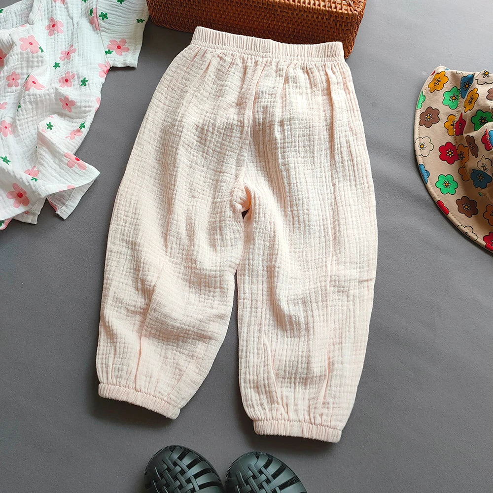 Unisex Summer Breathable Cotton Linen Loose Harem Pants