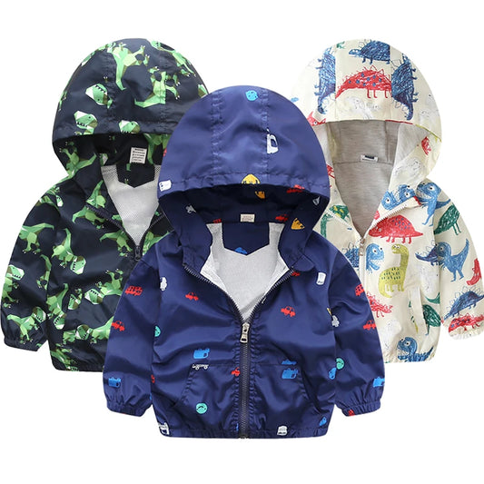 Children's Unisex Autumn/Spring Outerwear Cute Dinosaur Jackets