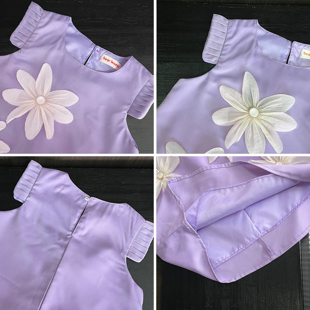 3D Girls Princess Flower Dress