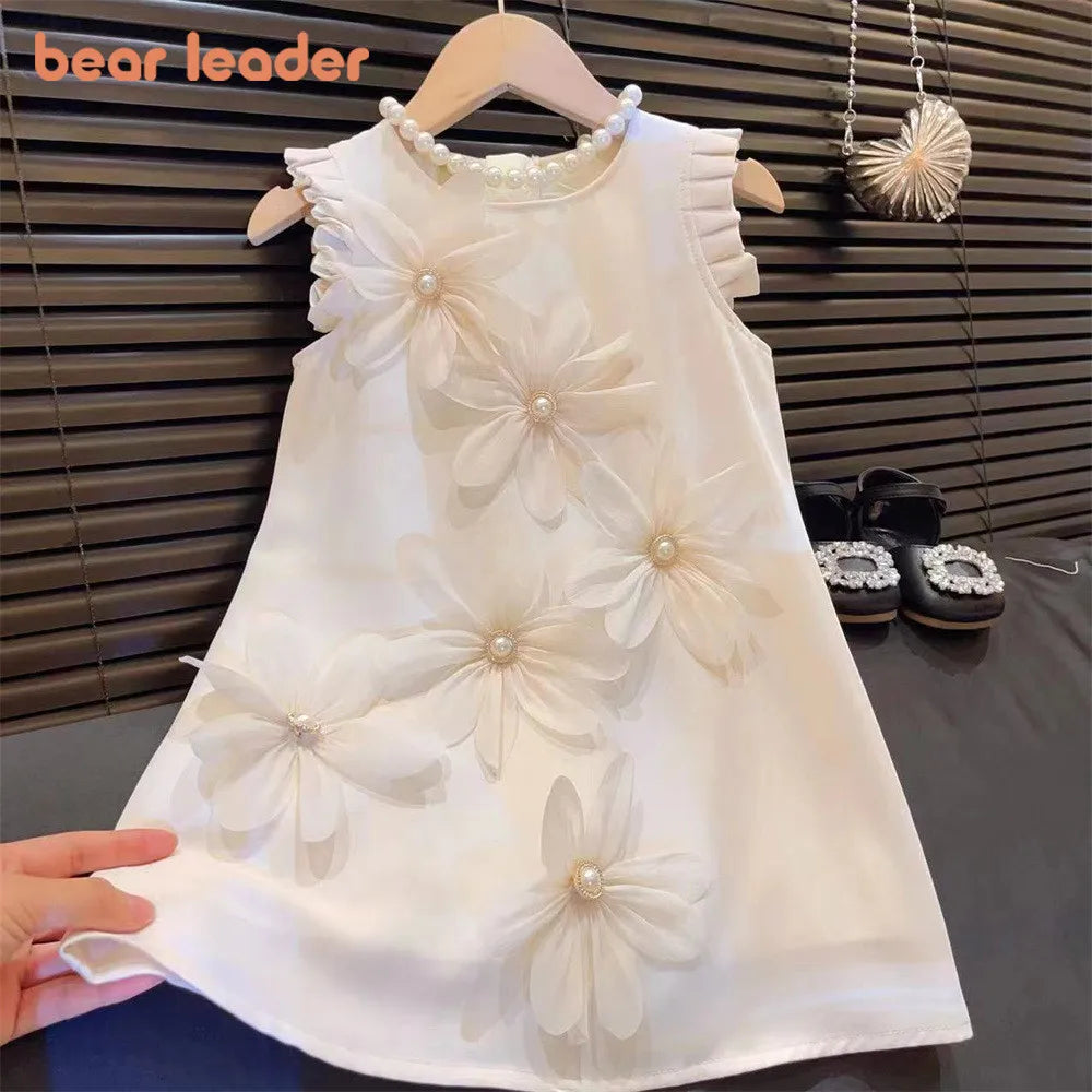 3D Girls Princess Flower Dress