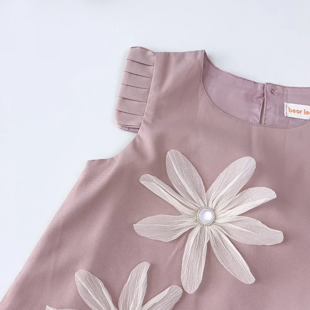3D Girls Princess Flower Dress