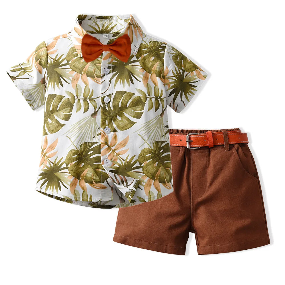 Boy Shirt and Shorts Summer Wedding/Ceremony Set